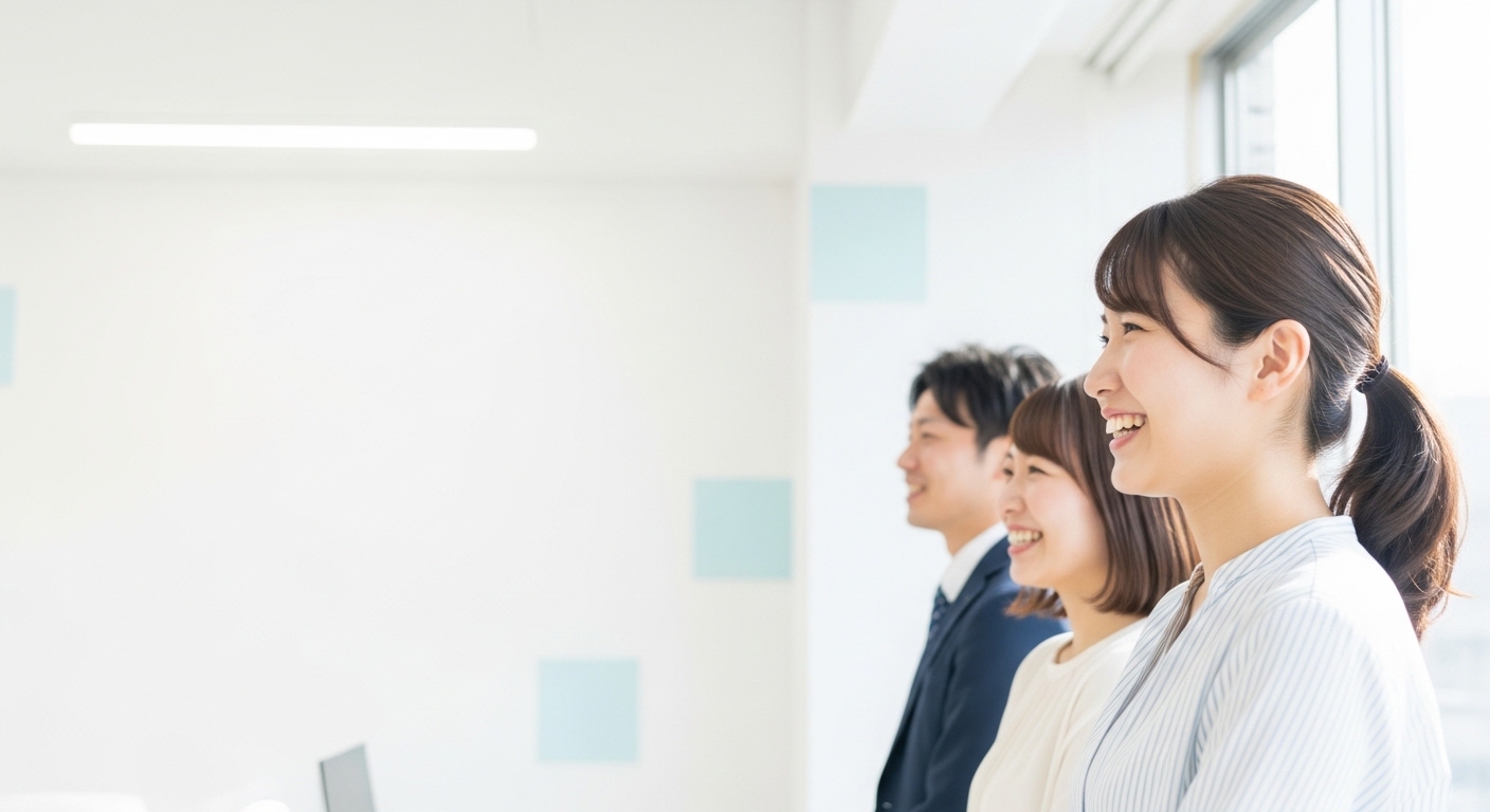 女性が並んでいる