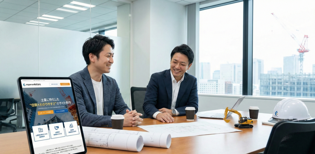 男性二人が対談している